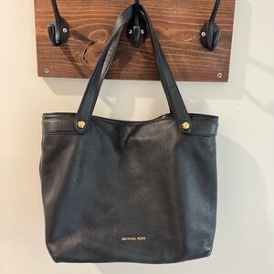 Michael Kors Hyland Black‎ Pebbled Leather Tote Bag